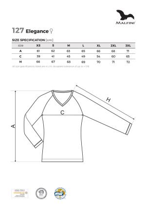 Veľkostná tabuľka tričko Malfini Elegance 127
