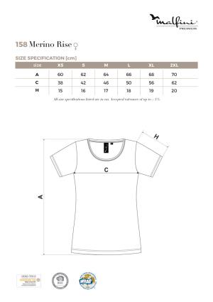 Veľkostná tabuľka tričko Malfini Merino Rise 158