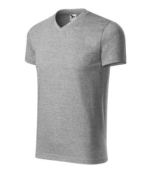 Unisex tričko Heavy V-neck 111, 12 Tmavosivý Melír