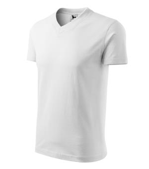 Unisexové tričko  V-neck 102, 00 Biela