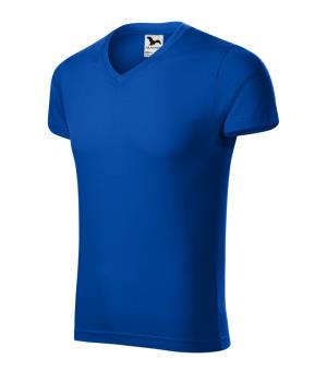 Pánske tričko Slim Fit V-neck 146, 05 Kráľovská Modrá