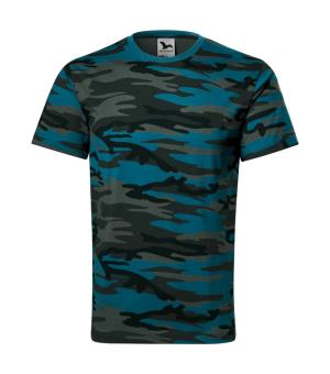Pánske tričko Camouflage 144, C1 Petrolejový Maskáč (2)