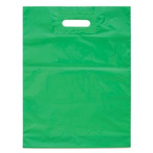 Igelitová taška Spevnený výsek LDPE 350x460x0,05, zelená