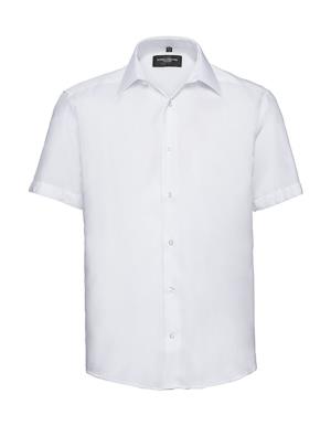 Vypasovaná košeľa "bez žehlenia" s kratkými rukávmi, 000 White