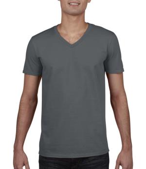 Pánske tričko Softstyle® V-Neck, 130 Charcoal