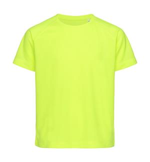 Detské tričko Active 140 Raglan, 606 Cyber Yellow