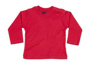 Tričko s dlhými rukávmi pre bábätká, 400 Red