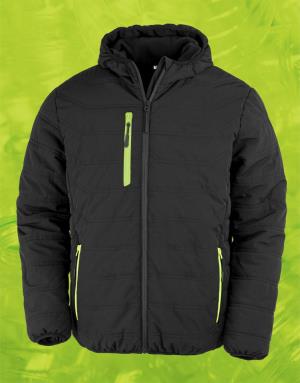 Bunda Black Compass Padded Winter Jacket, 171 Black/Lime