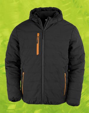 Bunda Black Compass Padded Winter Jacket, 178 Black/Orange