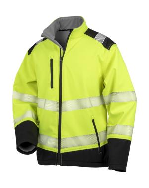 Reflexná bunda Ripstop Safety Softshell, 671 Fluorescent Yellow/Black