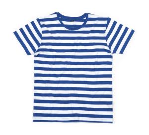 Pánske pruhované tričko, 355 Classic Blue/White