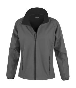 Dámska potlačiteľná Softshellová bunda, 188 Charcoal/Black