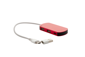 USB hub Raluhub, Červená (6)