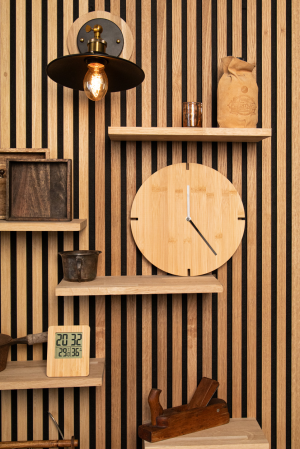 Bambusové nástenné hodiny Tokei (4)