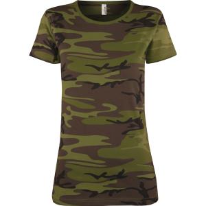 Maskáčové tričko dámske Military AF 119, kamufláž