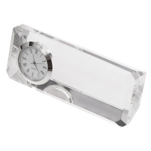 Ťažítko so stolovými hodinami Cristalino Clock, transparentná
