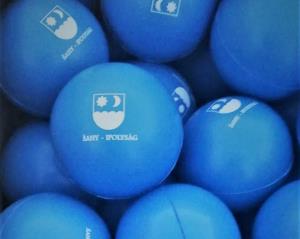 Ukážka antistresových loptičiek s tampoprintovou potlačou