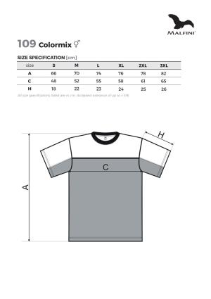 Veľkostná tabuľka tričko  Malfini Colormix 109