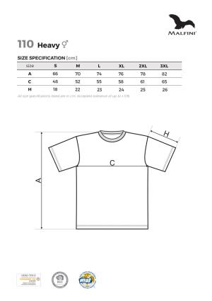 Veľkostná tabuľka tričko Malfini Heavy 110