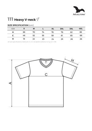 Veľkostná tabuľka tričko Malfini Heavy V-neck 111