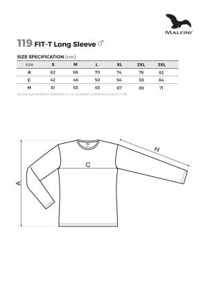 Veľkostná tabuľka tričko Malfini Fit-T LS 119