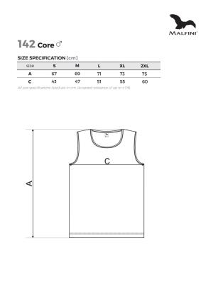 Veľkostná tabuľka tričko Malfini Core 142