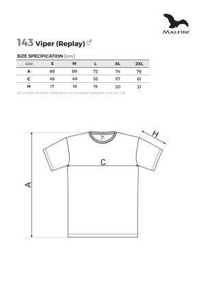 Veľkostná tabuľka tričko Malfini Viper 143