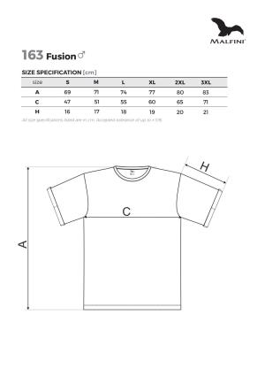 Veľkostná tabuľka tričko Malfini Fusion 163