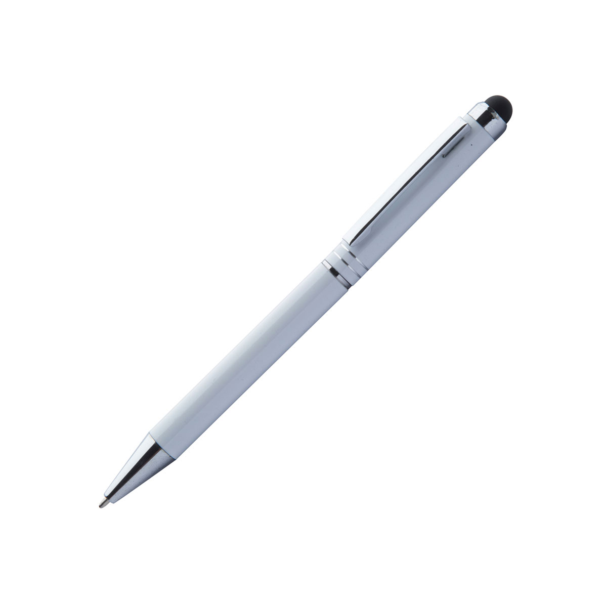 Dotykové guľôčkové pero Nisha, biela (1)