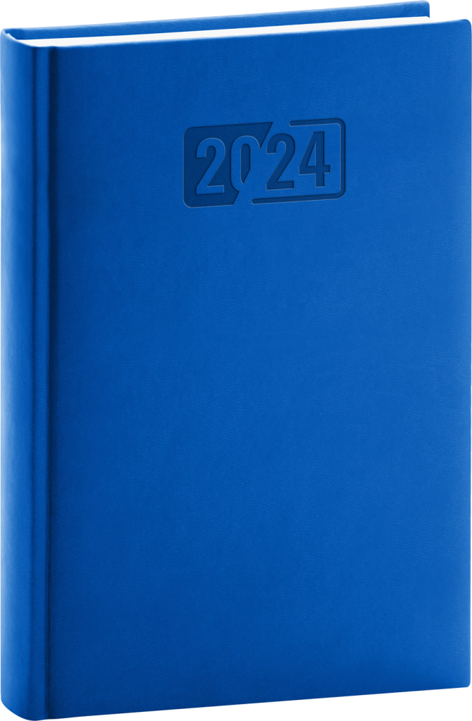 Denný diár Aprint 2024, modrý, 15 × 21 cm, modrá (1)
