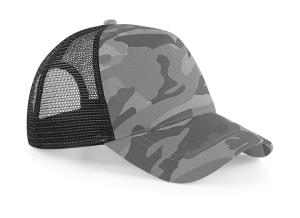 5 panelová šiltovka so zahnutým šiltom Camo, 013 Arctic Camo