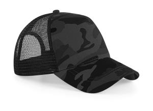 5 panelová šiltovka so zahnutým šiltom Camo, 285 Midnight Camo