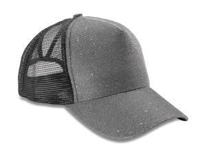 5 panelová šiltovka so zahnutým šiltom New York Sparkle, 725 Silver