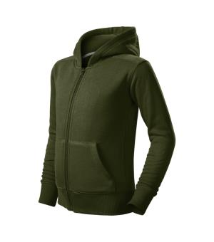 Detská mikina s kapucňou Trendy Zipper 412, 69 Military