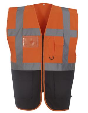 Reflexná vesta  Fluo EXEC, 460 Fluo Orange/Black