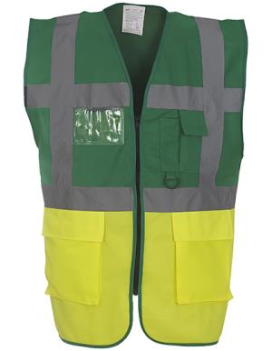 Reflexná vesta  Fluo EXEC, 556 Paramedic Green/Fluo Yellow