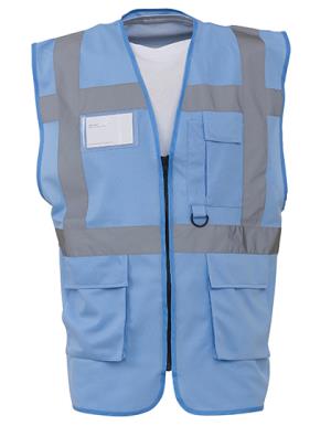Reflexná vesta  Fluo EXEC, 320 Sky Blue