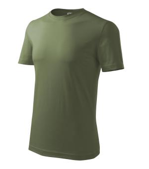 Pánske bavlnené tričko Classic New 132, 09 Khaki