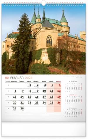 Nástenný kalendár Historické miesta Slovenska 2023, 33 × 46 cm (3)