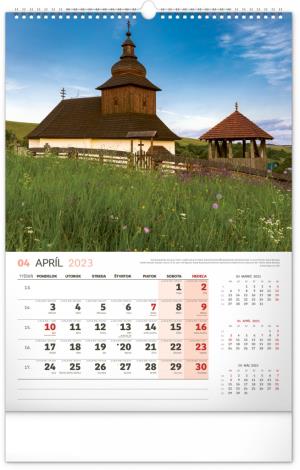 Nástenný kalendár Historické miesta Slovenska 2023, 33 × 46 cm (5)