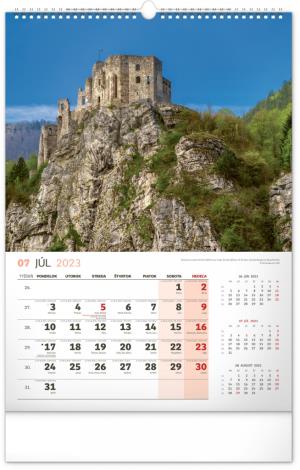 Nástenný kalendár Historické miesta Slovenska 2023, 33 × 46 cm (8)