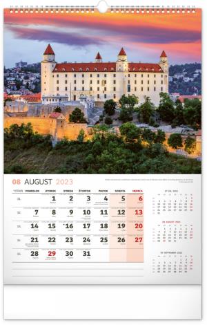 Nástenný kalendár Historické miesta Slovenska 2023, 33 × 46 cm (9)