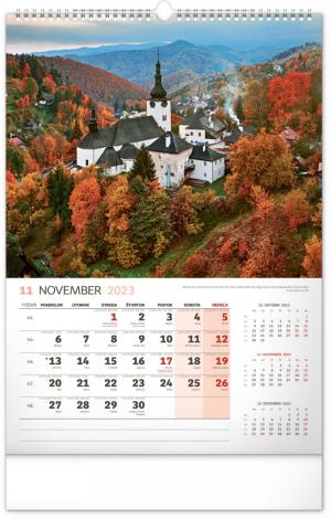 Nástenný kalendár Historické miesta Slovenska 2023, 33 × 46 cm (12)