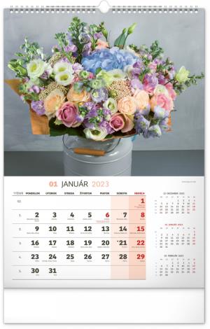 Nástenný kalendár Kvety 2023, 33 × 46 cm (2)