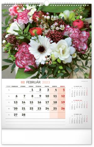 Nástenný kalendár Kvety 2023, 33 × 46 cm (3)