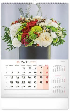 Nástenný kalendár Kvety 2023, 33 × 46 cm (4)