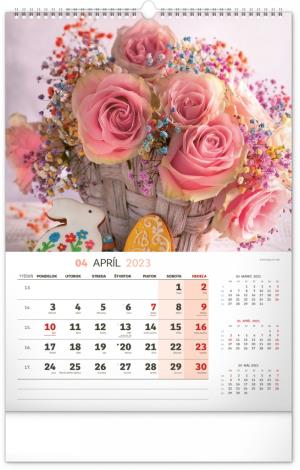 Nástenný kalendár Kvety 2023, 33 × 46 cm (5)