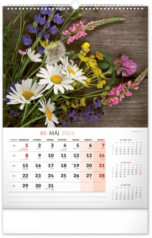 Nástenný kalendár Kvety 2023, 33 × 46 cm (6)