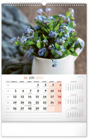 Nástenný kalendár Kvety 2023, 33 × 46 cm (7)
