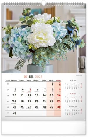 Nástenný kalendár Kvety 2023, 33 × 46 cm (8)